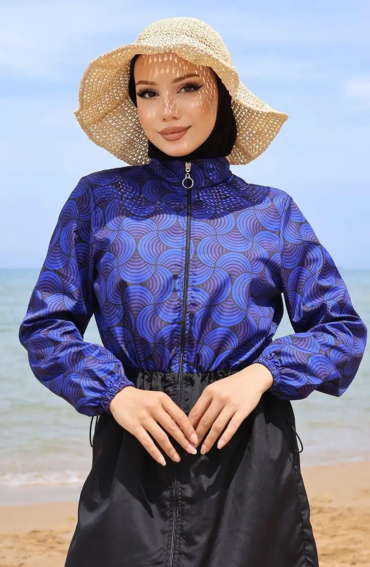 Ebrar Beli Lastikli Tesettür Mayo-detail