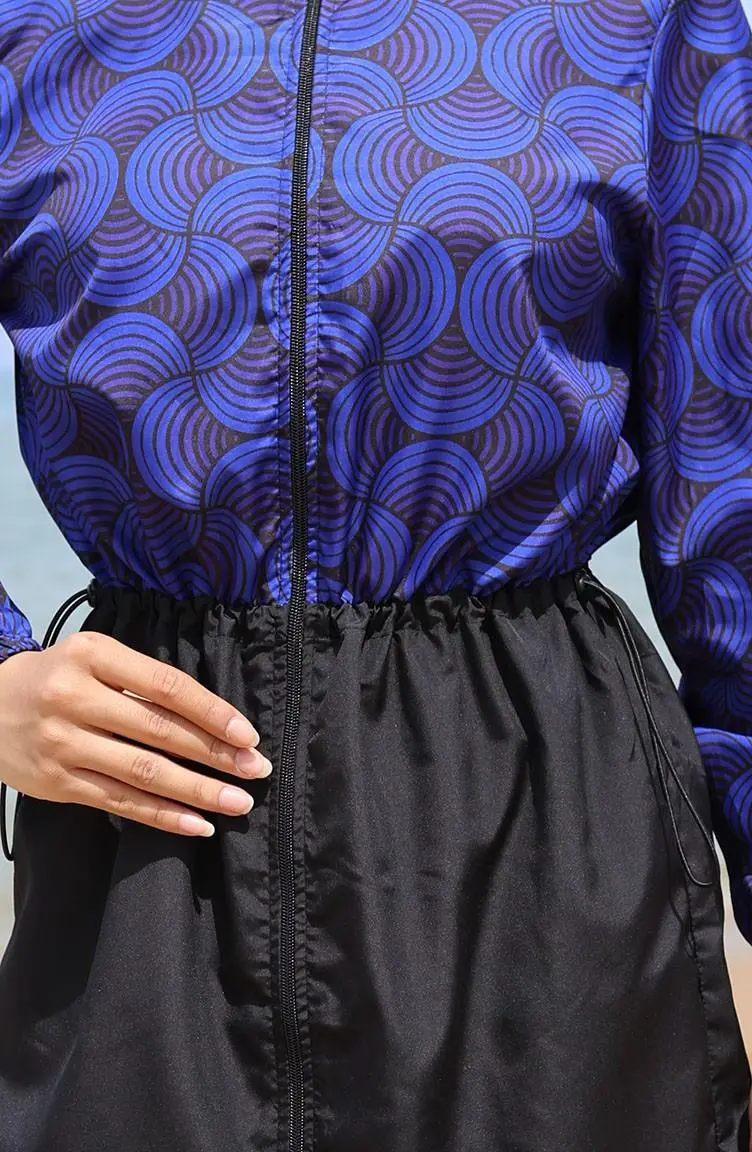 Ebrar Beli Lastikli Tesettür Mayo-detail