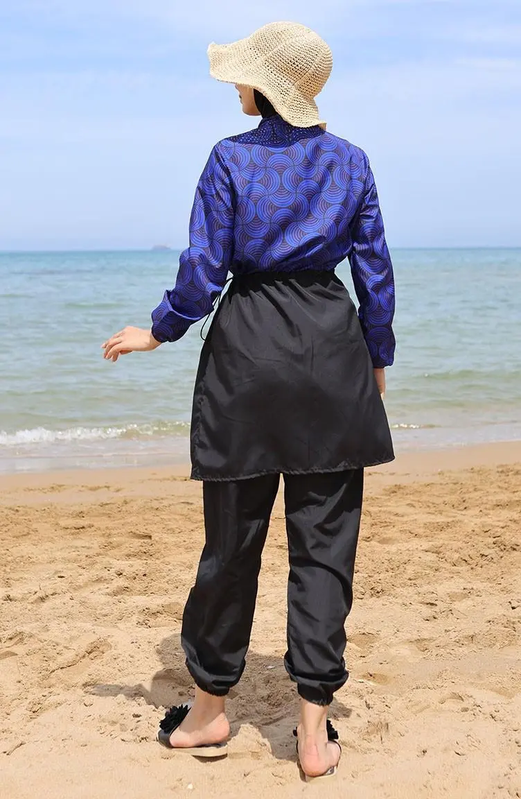 Ebrar Beli Lastikli Tesettür Mayo-detail