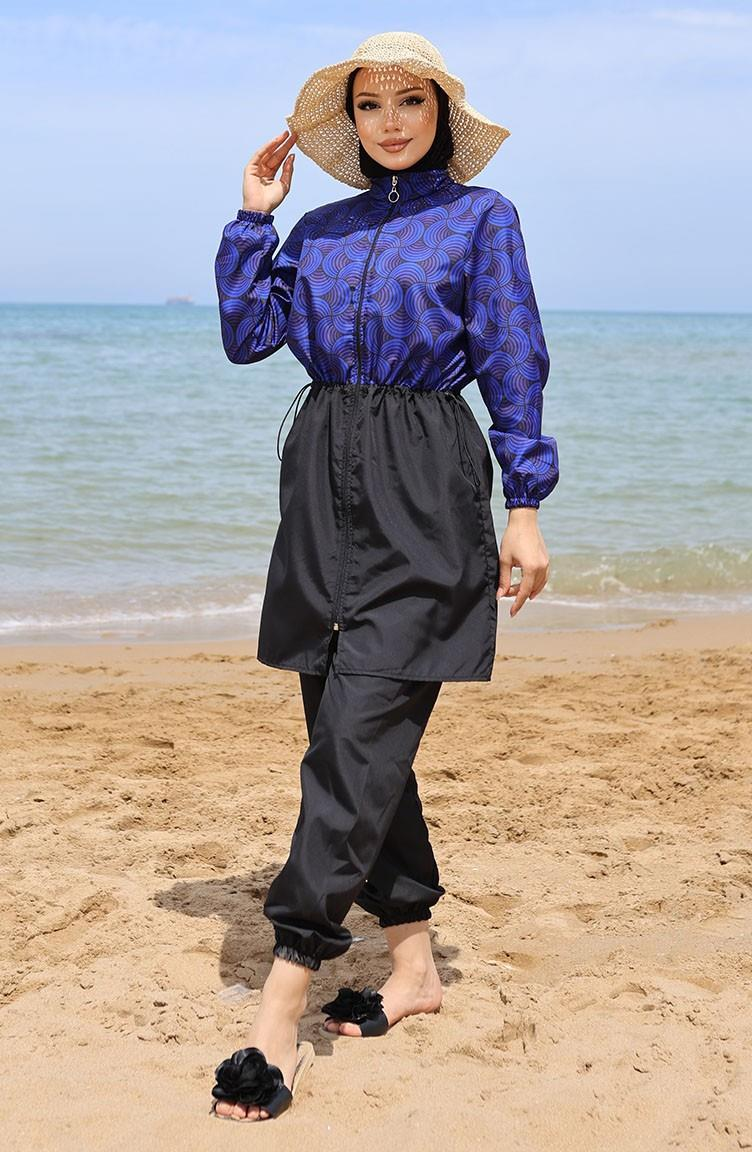 Ebrar Beli Lastikli Tesettür Mayo