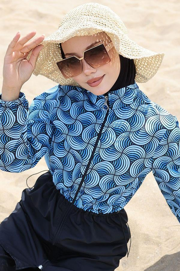 Ebrar Beli Lastikli Tesettür Mayo