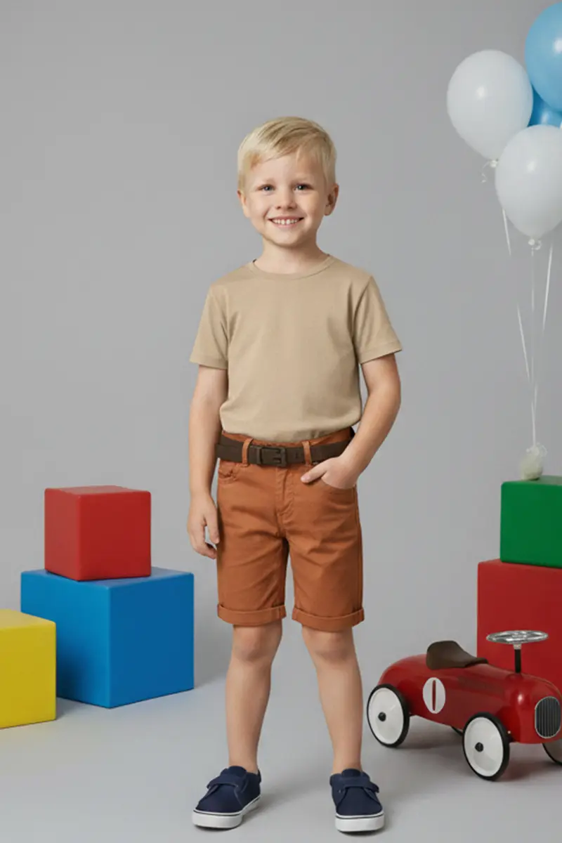 Boys' Brick Belted Shorts