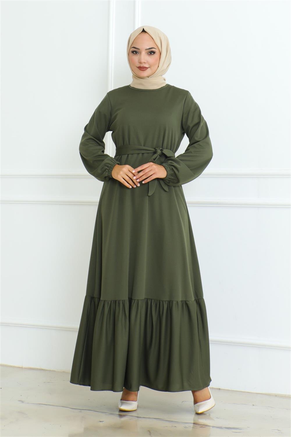 Frilly Skirt Hijab Dress