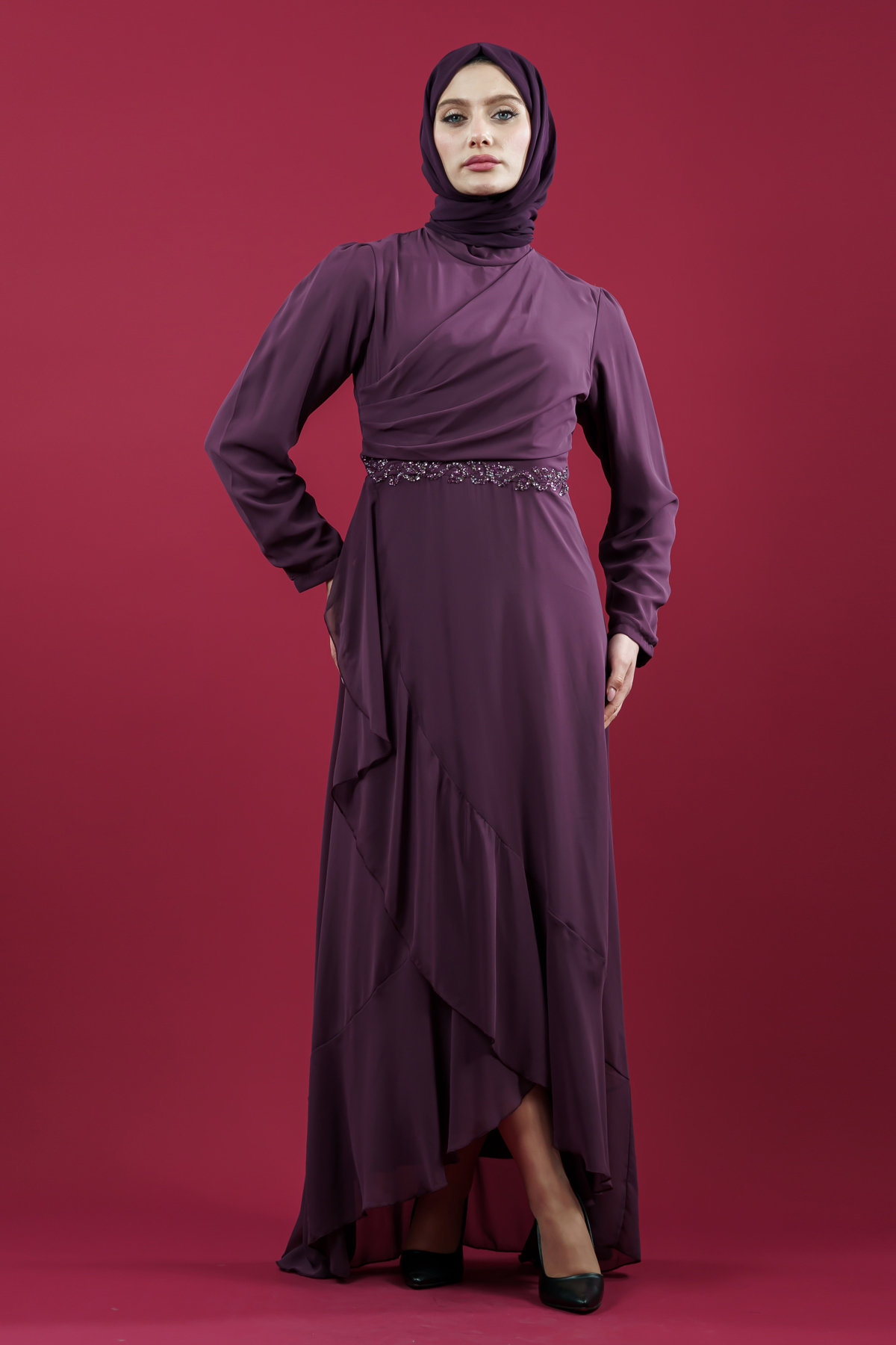 New Purple Evening Dress