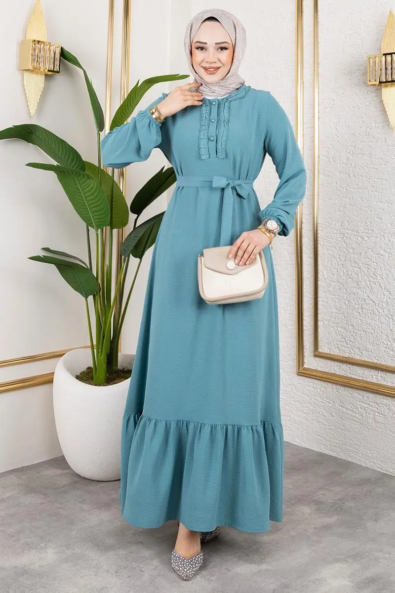 Fırfır Detaylı Aerobin Elbise-detail