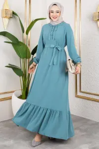 Fırfır Detaylı Aerobin Elbise