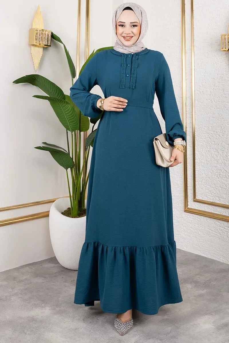 Fırfır Detaylı Aerobin Elbise-detail