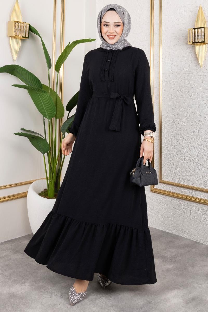 Fırfır Detaylı Aerobin Elbise