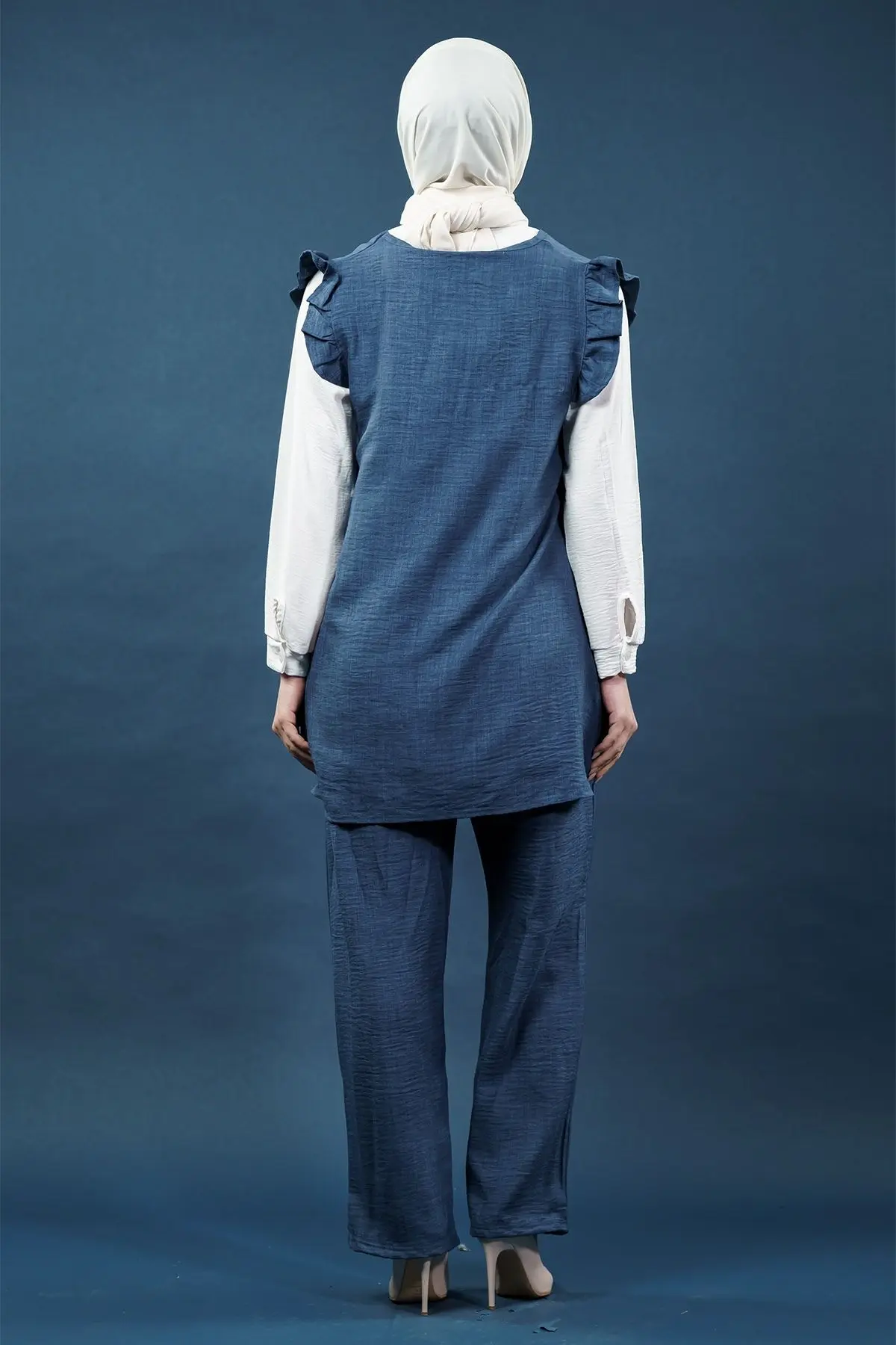 Ruffled Triple Linen Set-detail