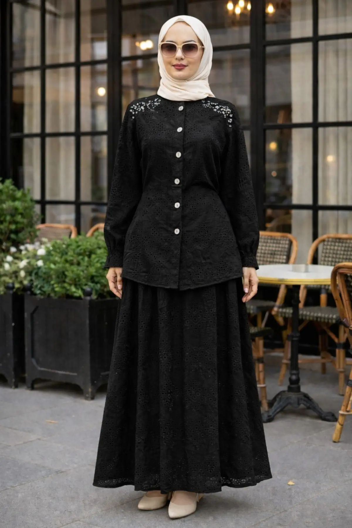 Fisto Stone Embellished Two-piece Set-detail