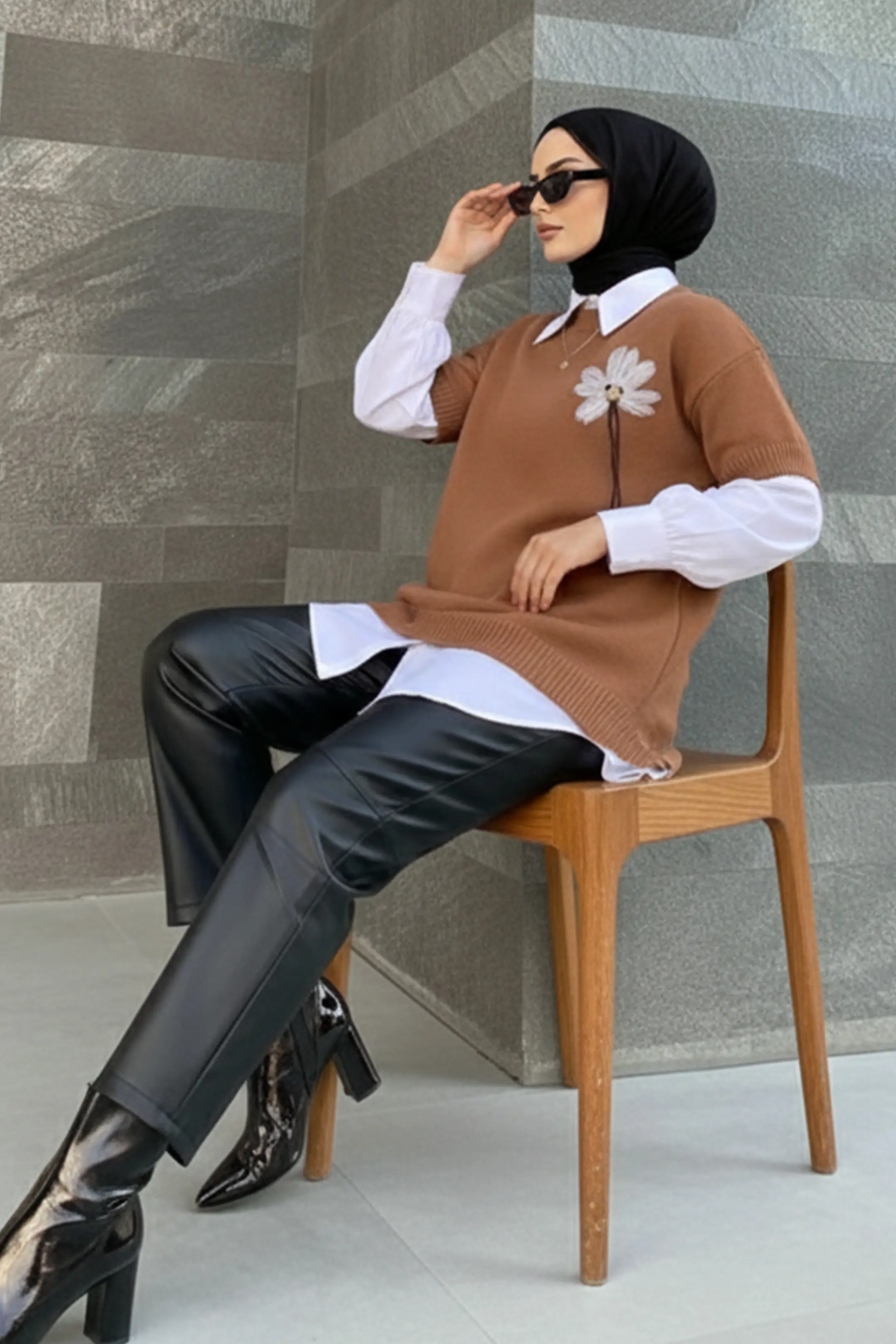 Fitilli Oversize Triko Süvete-detail