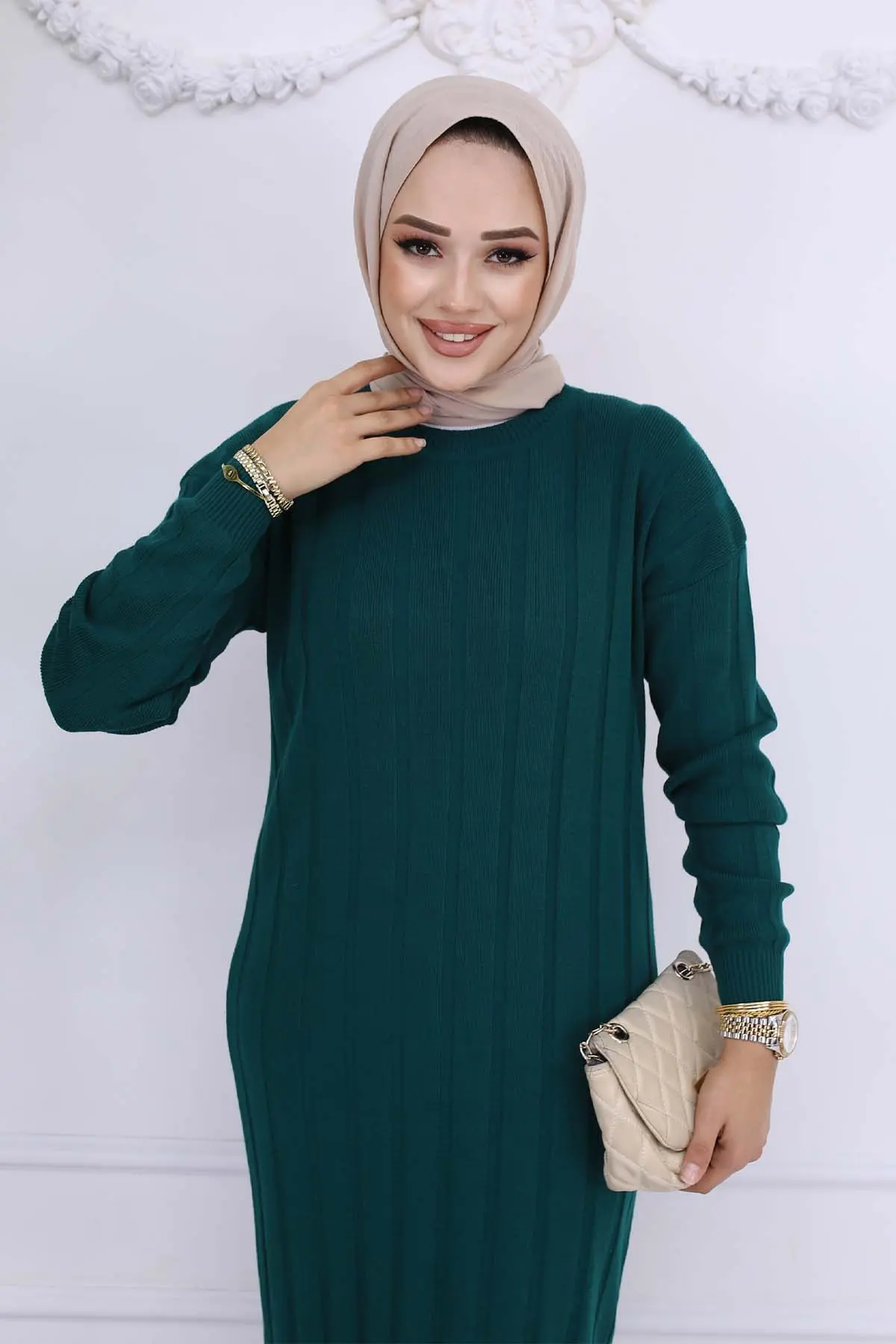 Fitilli Triko Elbise-detail