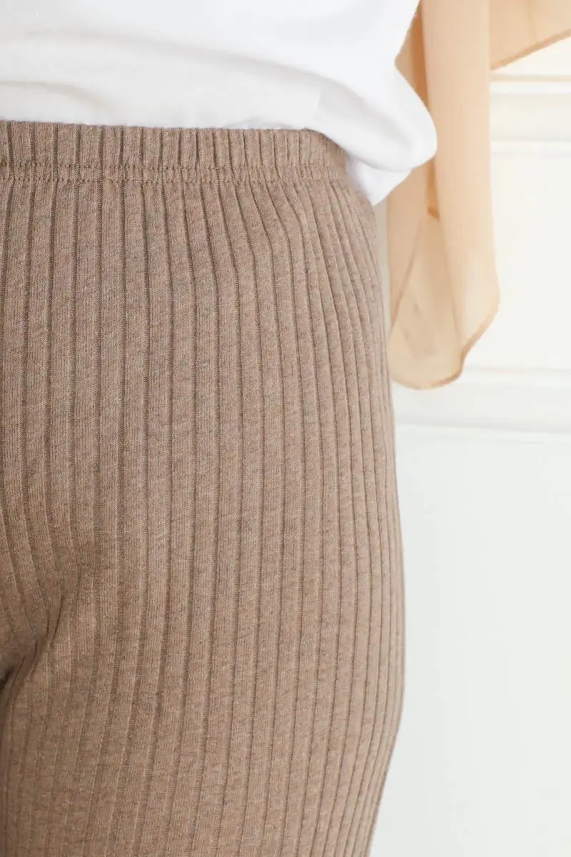 Ribbed Knitwear Trousers-detail