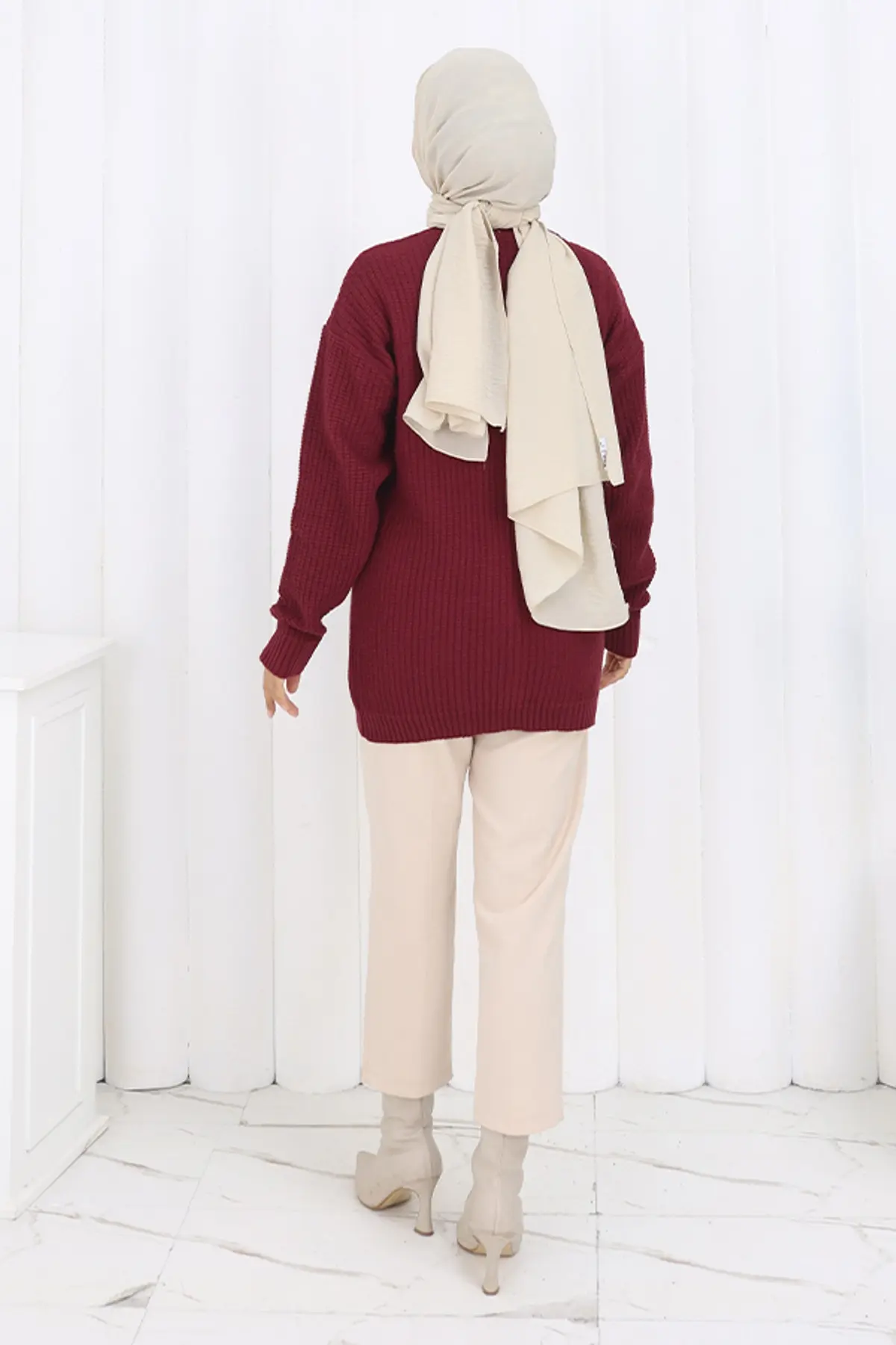 Fiyonk Detaylı Triko Hırka-detail