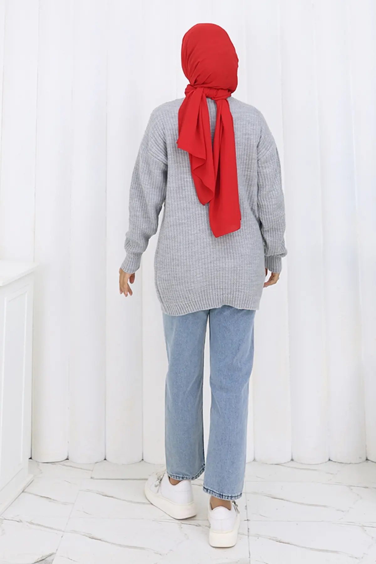 Fiyonk Detaylı Triko Hırka-detail