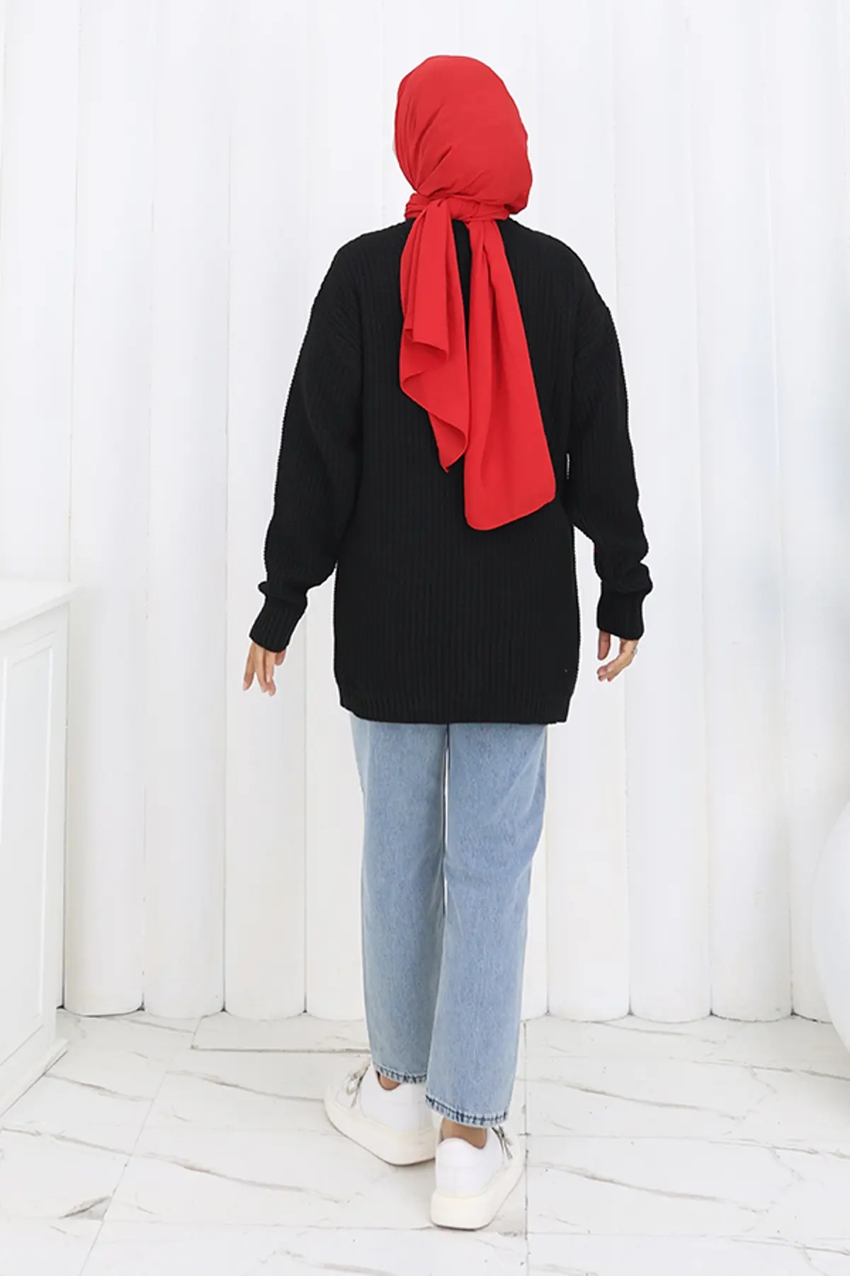 Fiyonk Detaylı Triko Hırka-detail