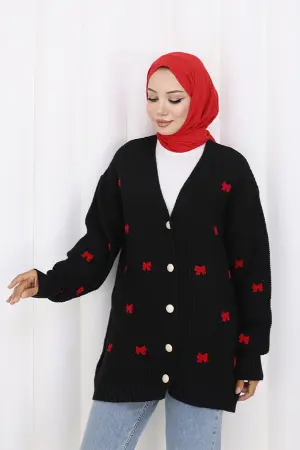 Fiyonk Detaylı Triko Hırka