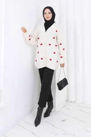 Fiyonk Detaylı Triko Hırka