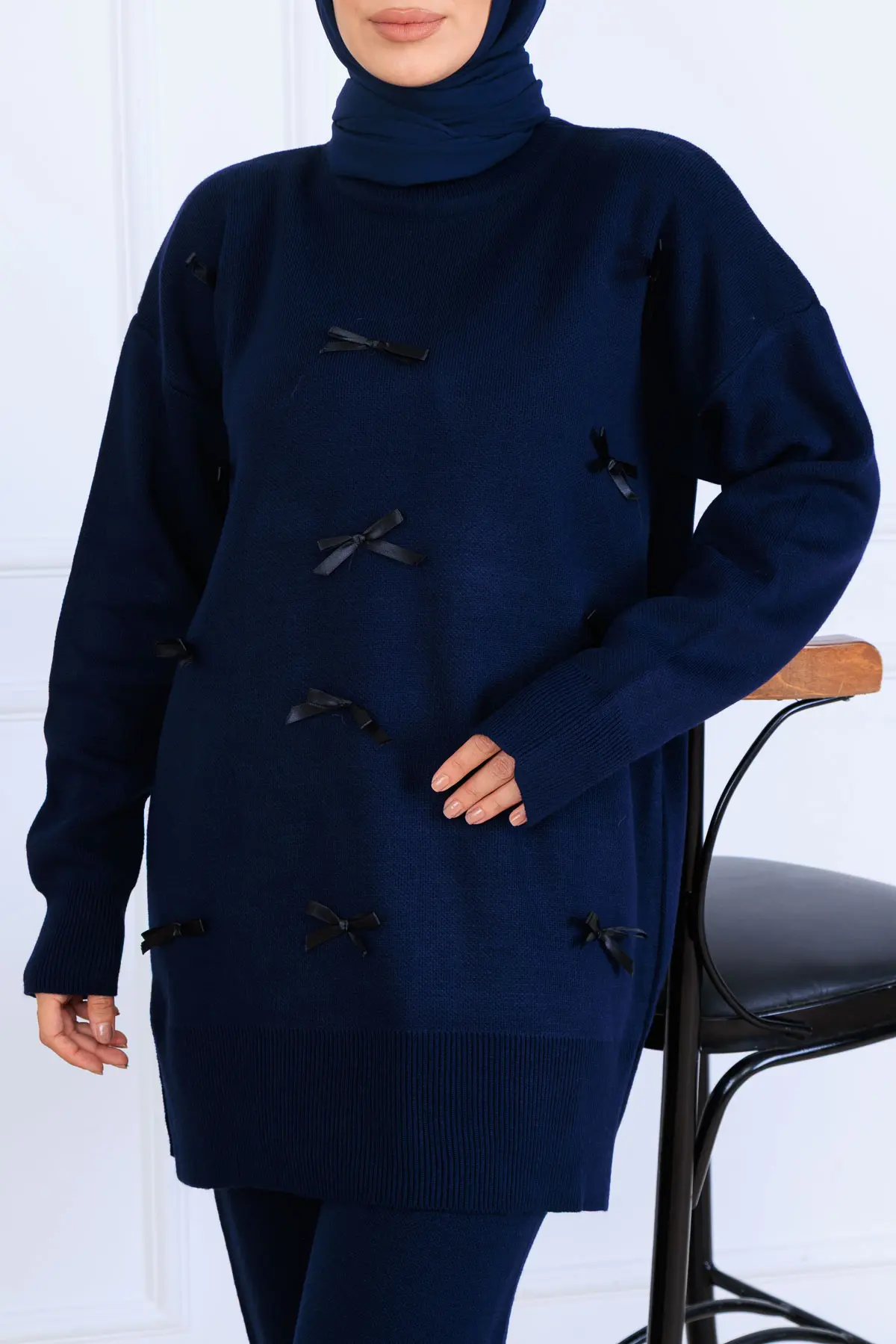 Fiyonk Detaylı Triko Takım-detail