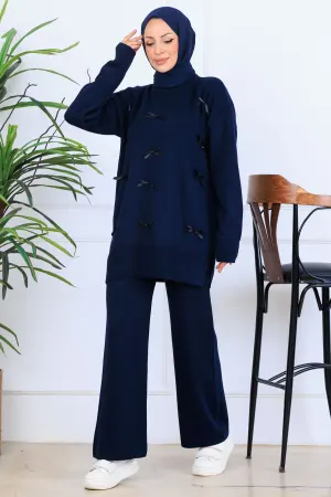 Fiyonk Detaylı Triko Takım