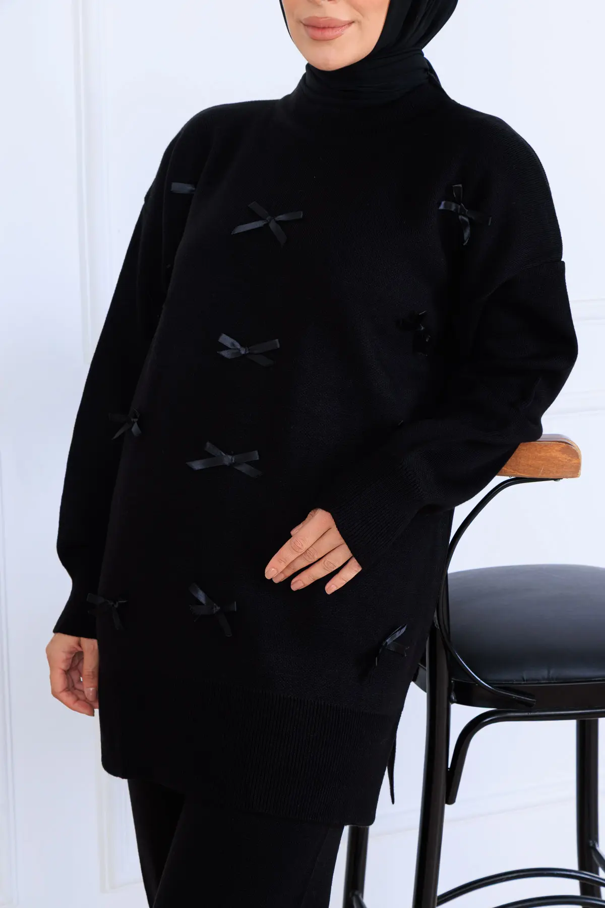 Fiyonk Detaylı Triko Takım-detail