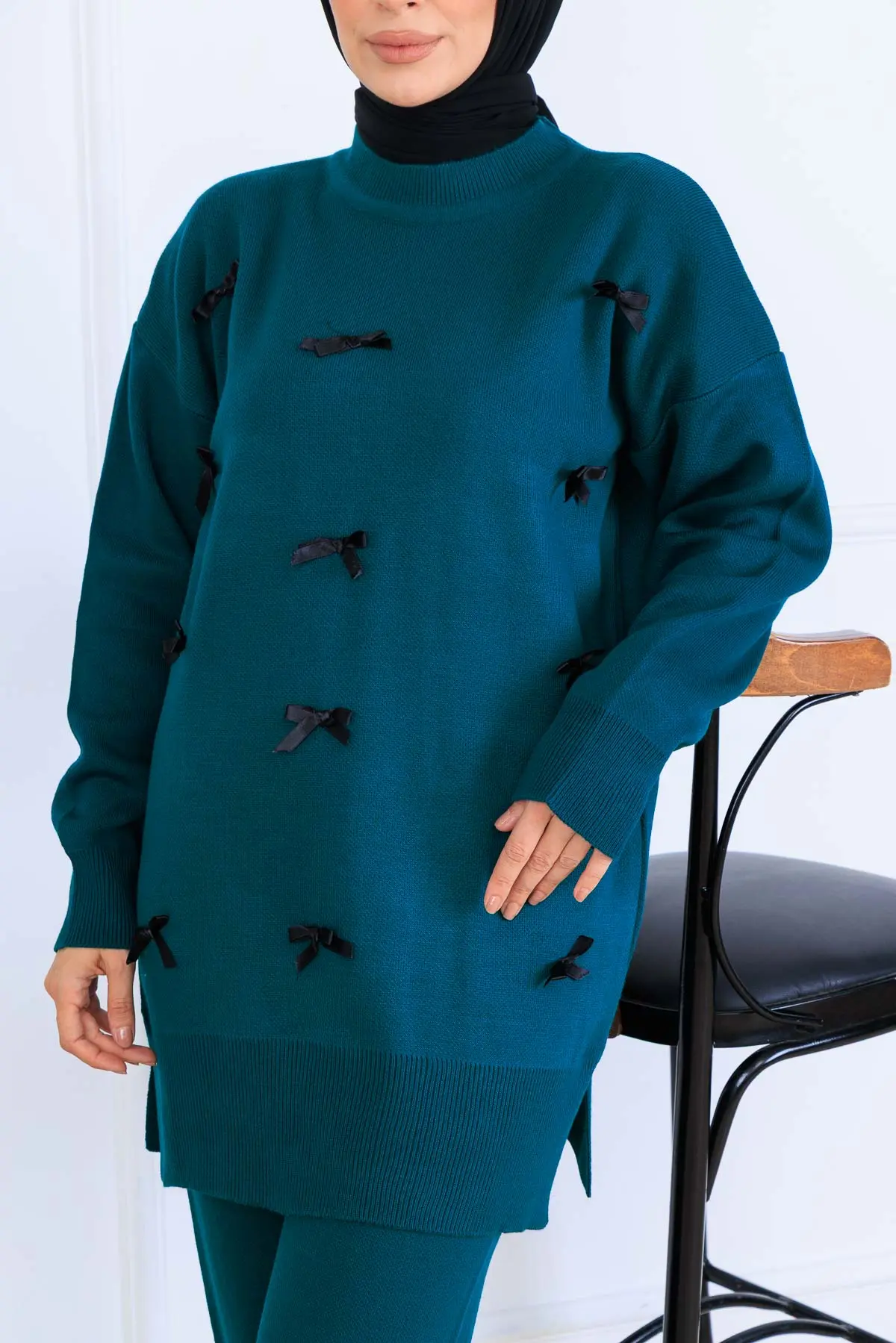 Fiyonk Detaylı Triko Takım-detail