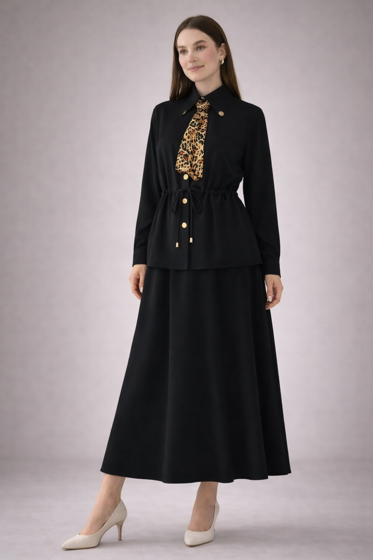 Two-piece Set With Scarf