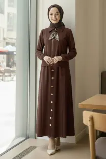 Fularlı Tesettür İkili Takım