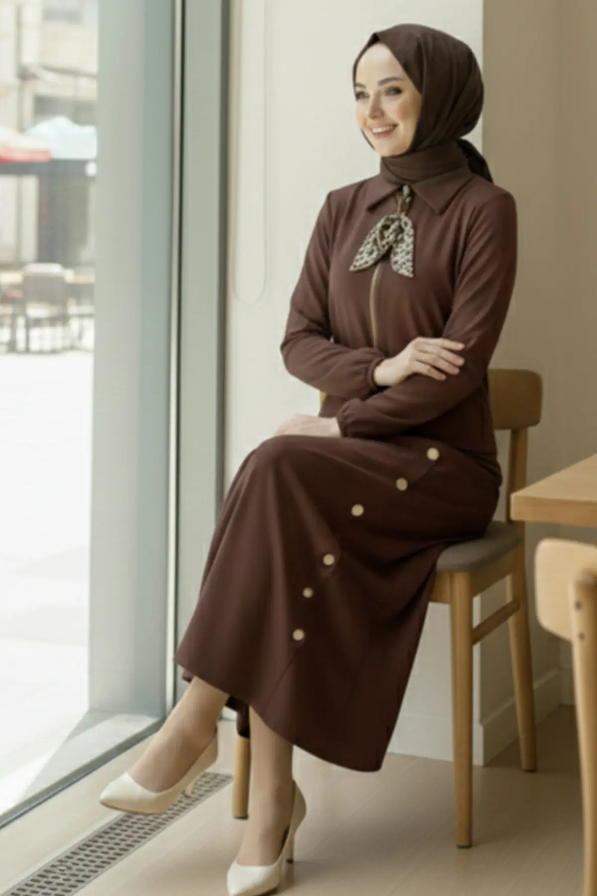 Fularlı Tesettür İkili Takım-detail