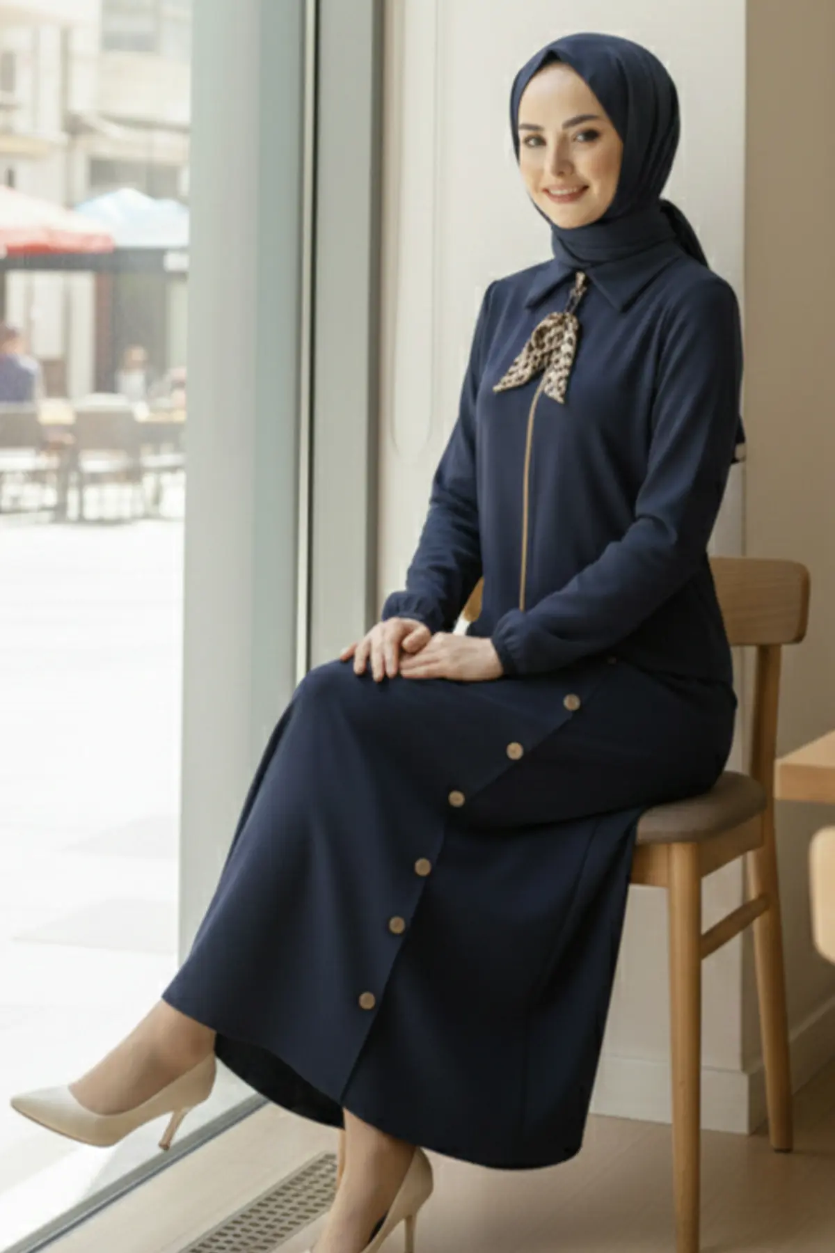 Fularlı Tesettür İkili Takım-detail