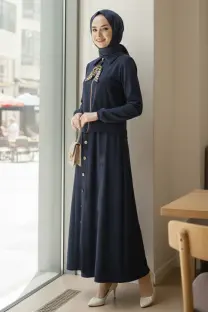 Fularlı Tesettür İkili Takım