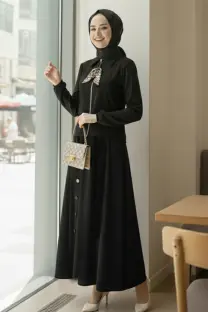 Fularlı Tesettür İkili Takım