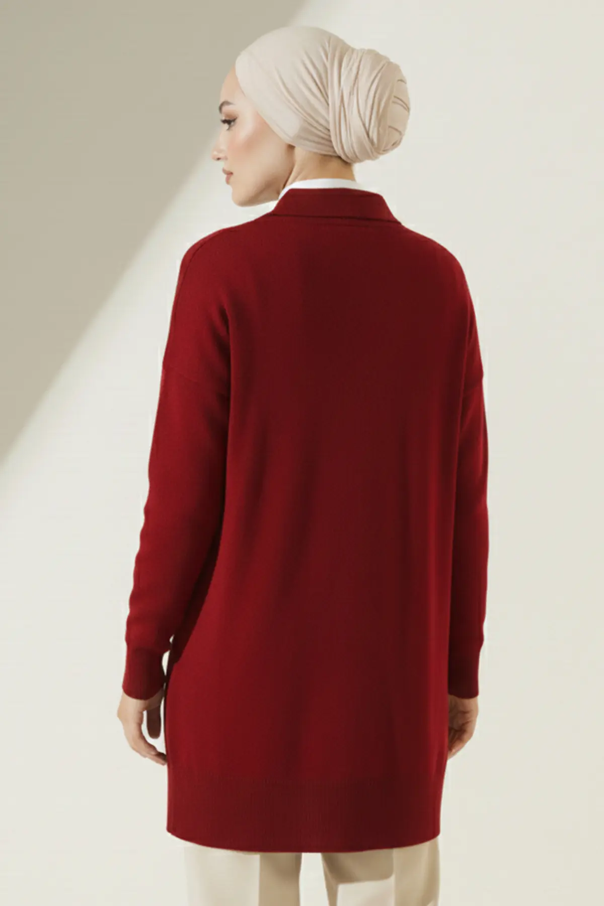 Knitted Tunic With Scarf-detail