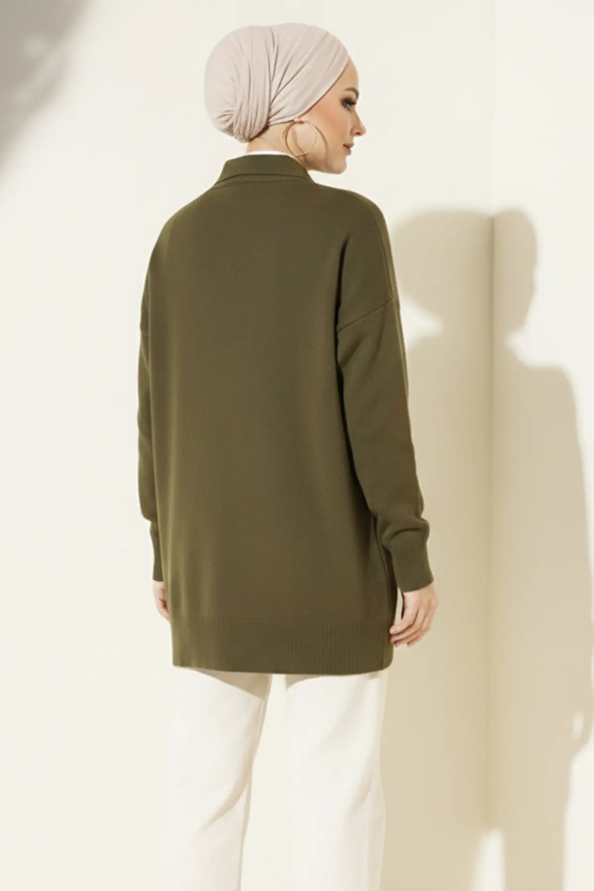 Knitted Tunic With Scarf-detail