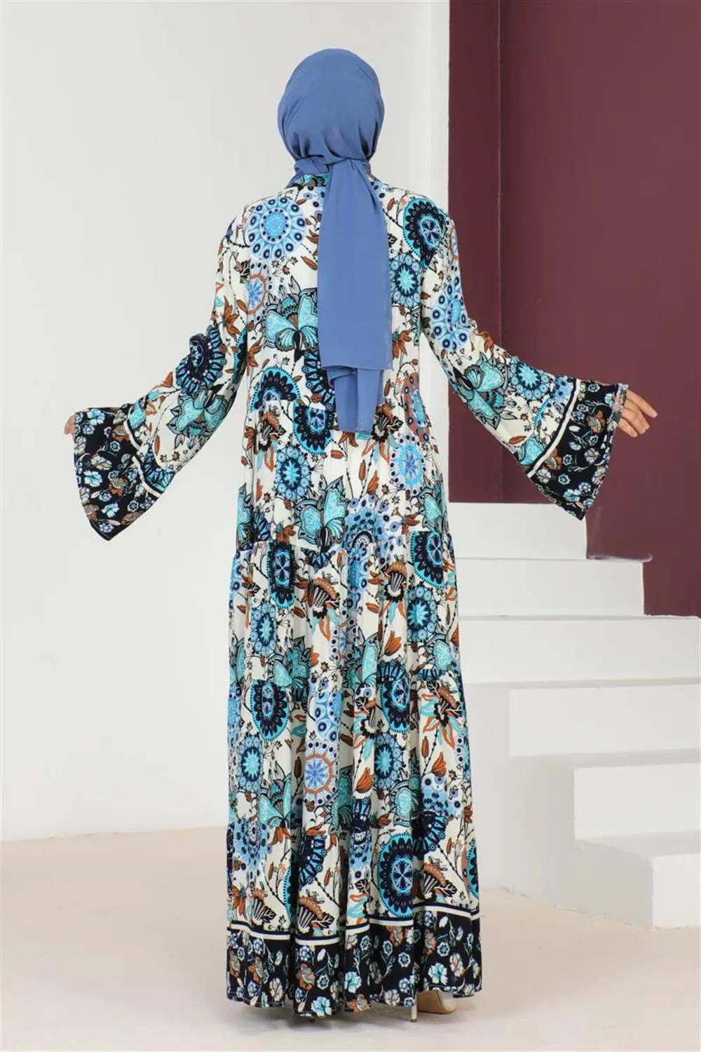 Wide Sleeve Hijab Dress-detail