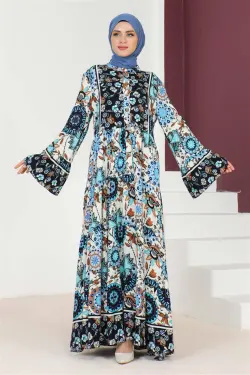 Wide Sleeve Hijab Dress