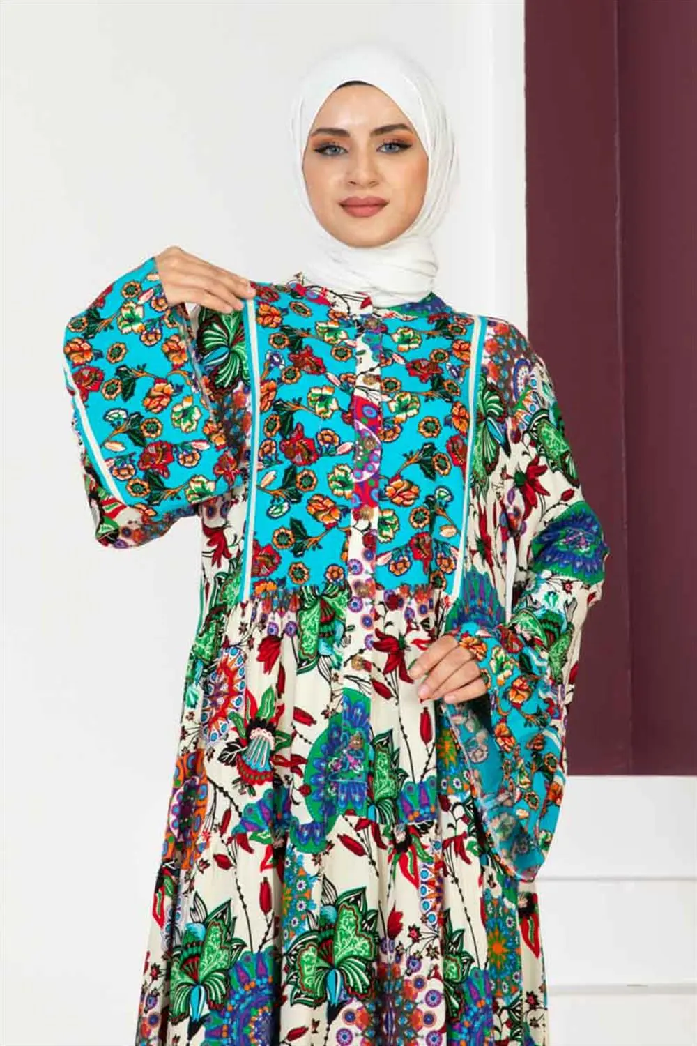 Wide Sleeve Hijab Dress-detail