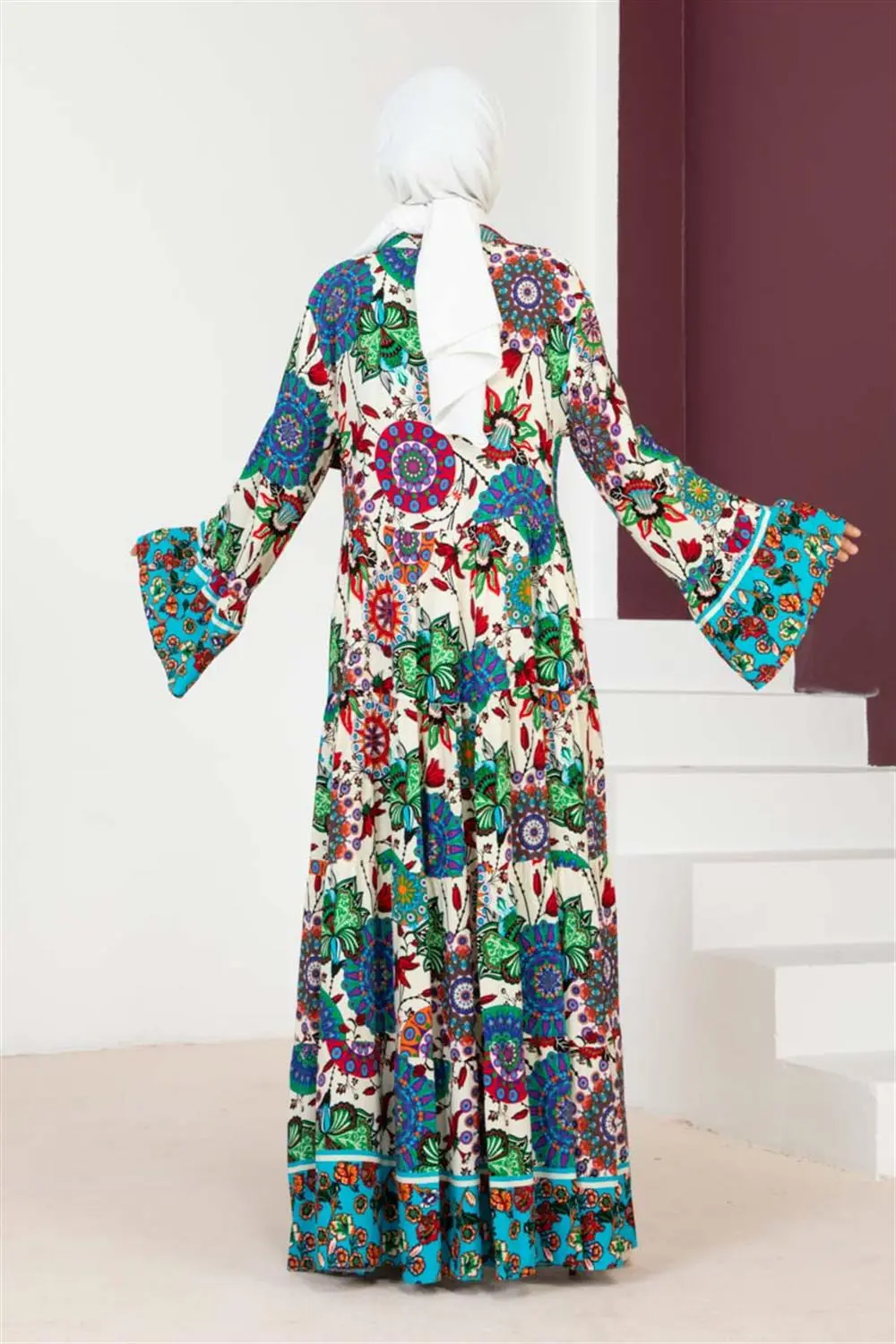 Wide Sleeve Hijab Dress-detail