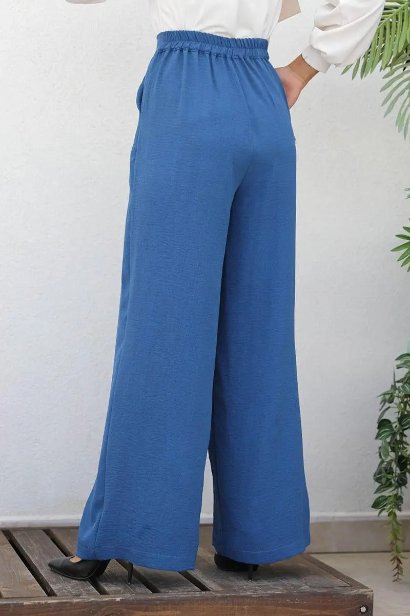 Geniş Paça Yüksek Bel Pantolon-detail