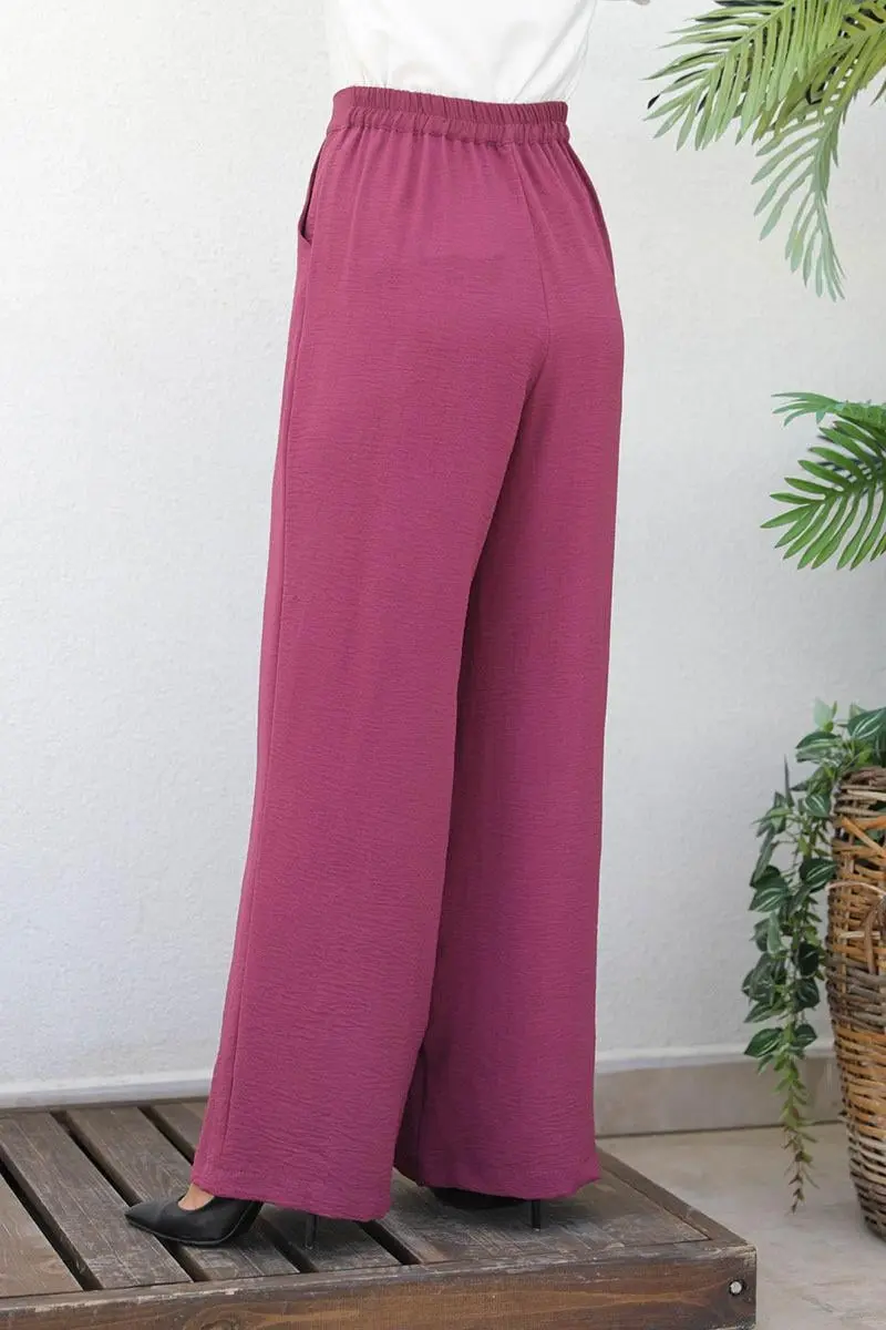 Geniş Paça Yüksek Bel Pantolon-detail