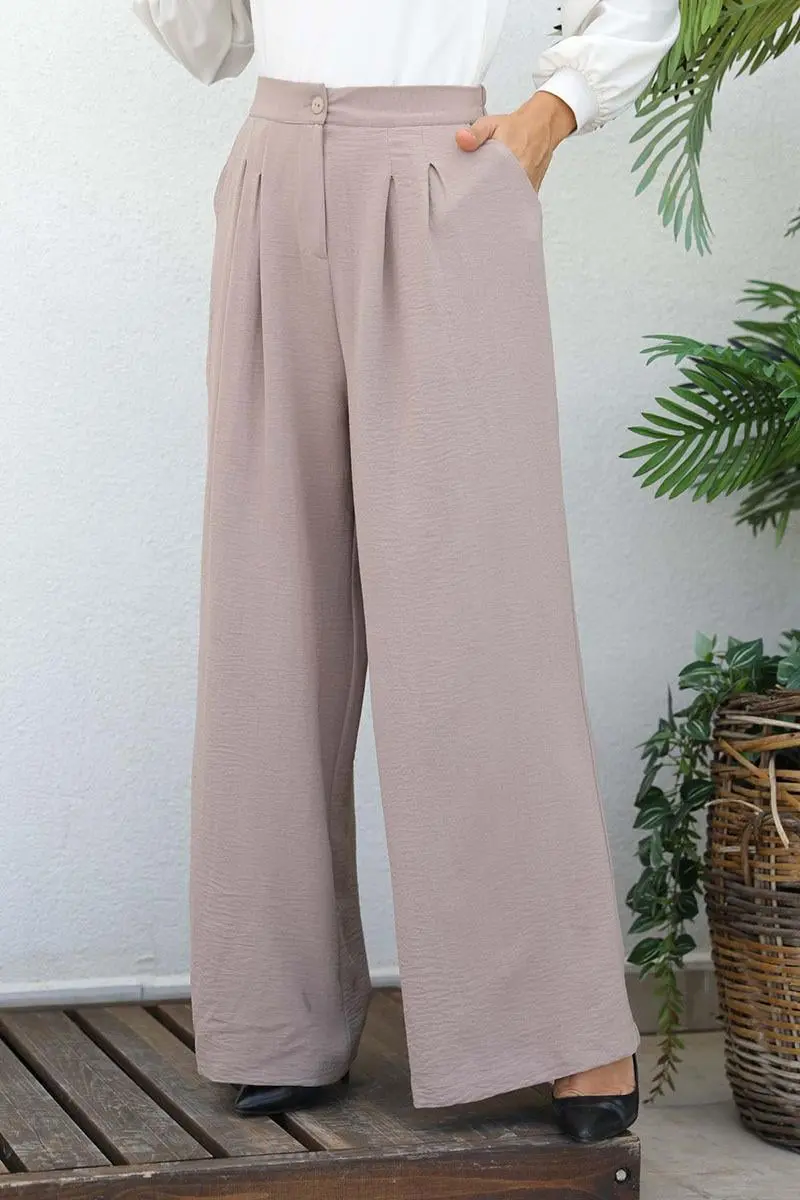 Wide Leg High Waist Trousers