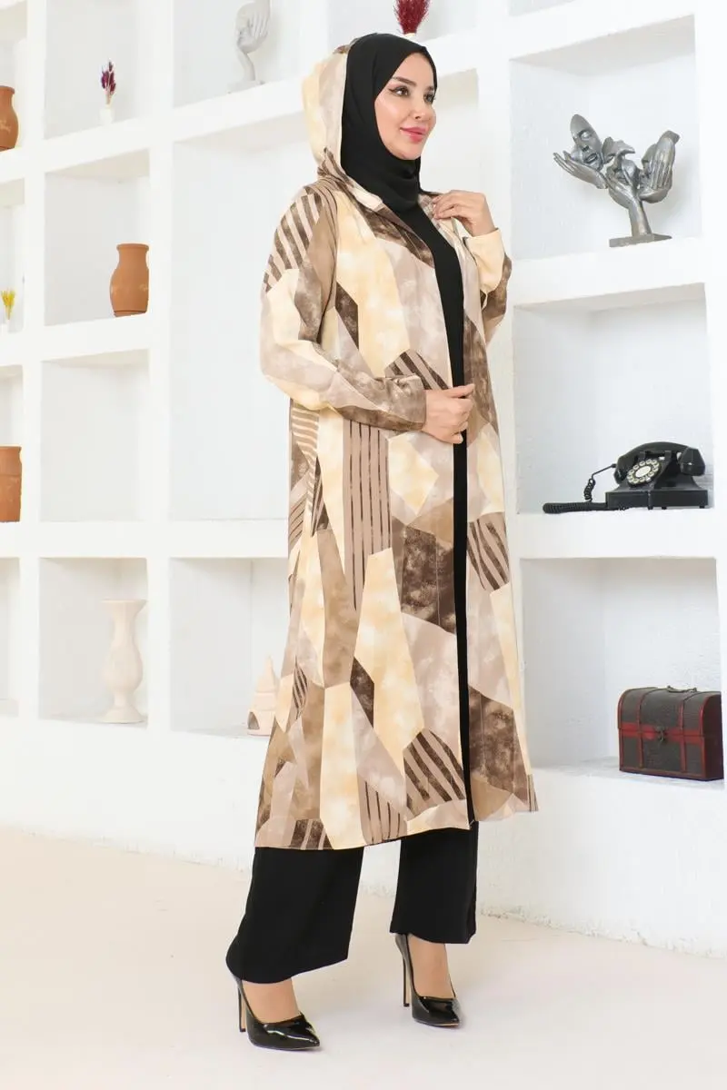 Geometric Patterned Hijab Set-detail