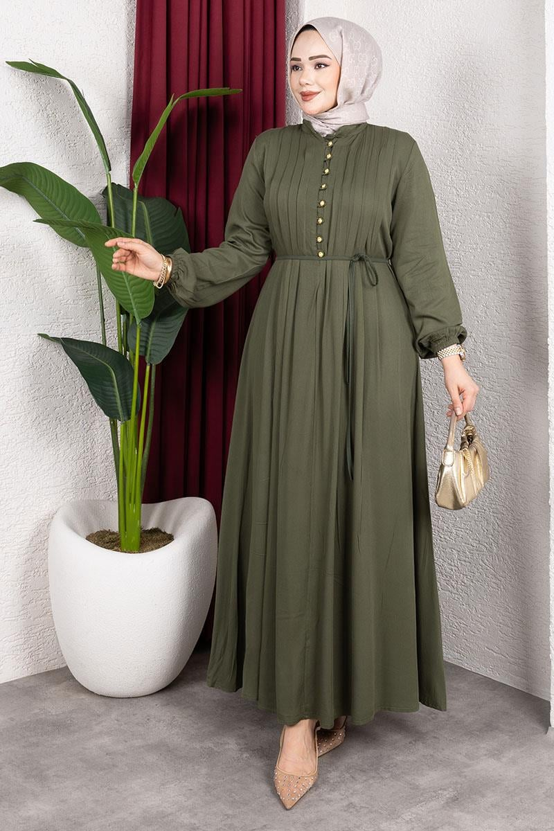 Belmando Dress With Gold Buttons