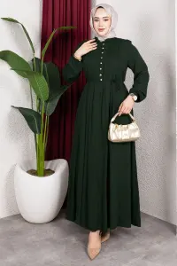 Belmando Dress With Gold Buttons