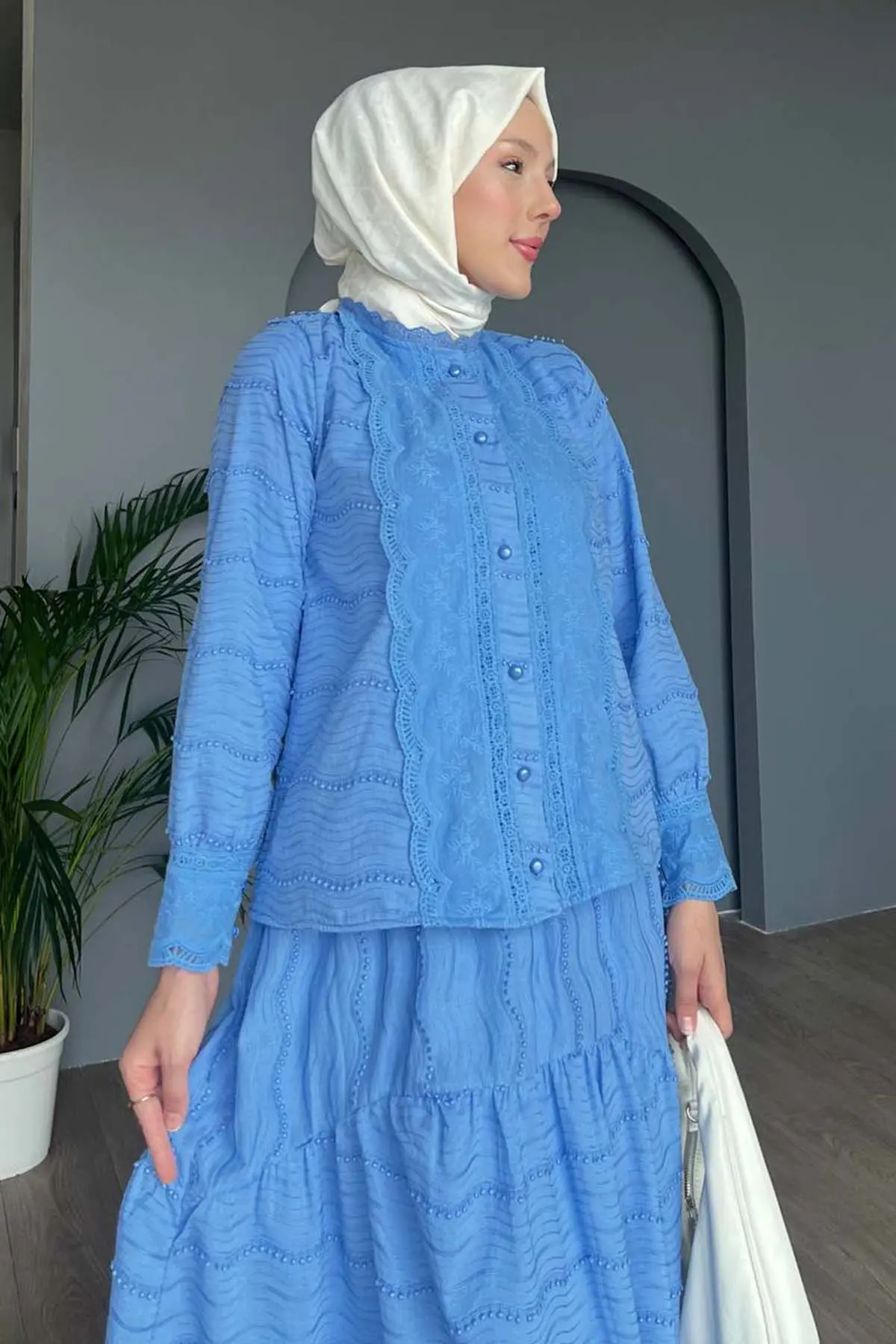 Güpür Detaylı Brode Takım-detail