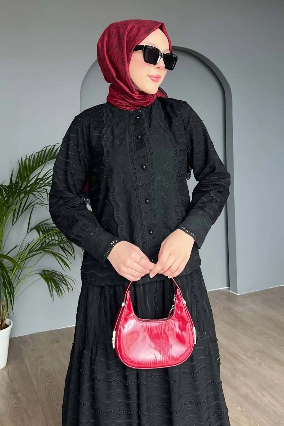 Güpür Detaylı Brode Takım-detail