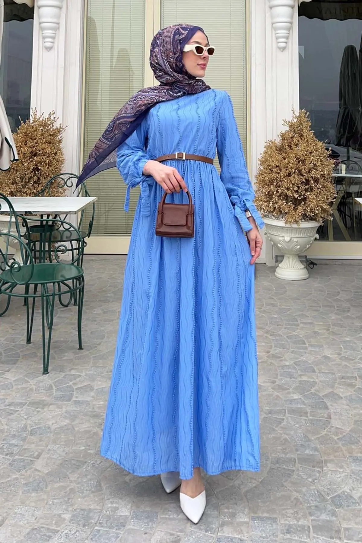 Guipure Detailed Hijab Dress-detail