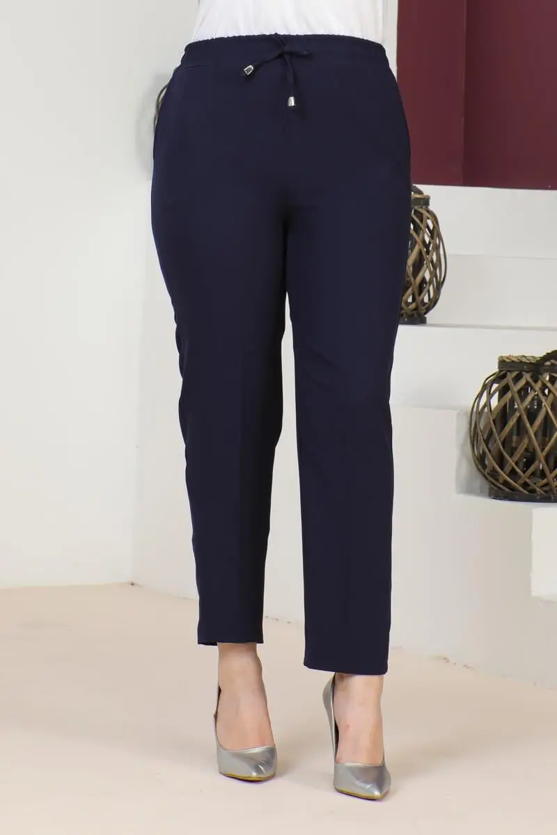 Havuç Model Tesettür Pantolon Lacivert-detail