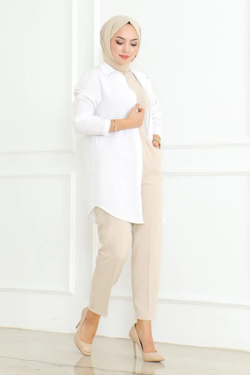 Havuç Model Tesettür Pantolon Taş-detail