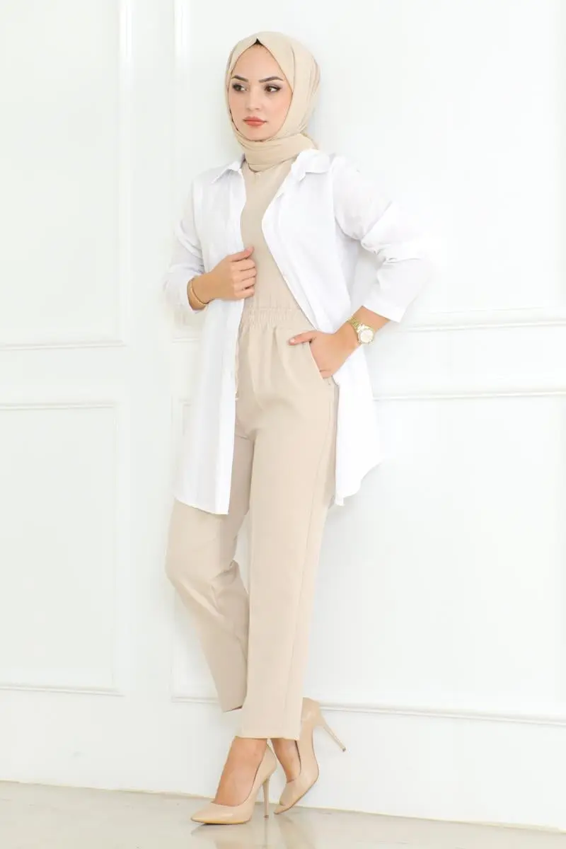 Havuç Model Tesettür Pantolon Taş-detail